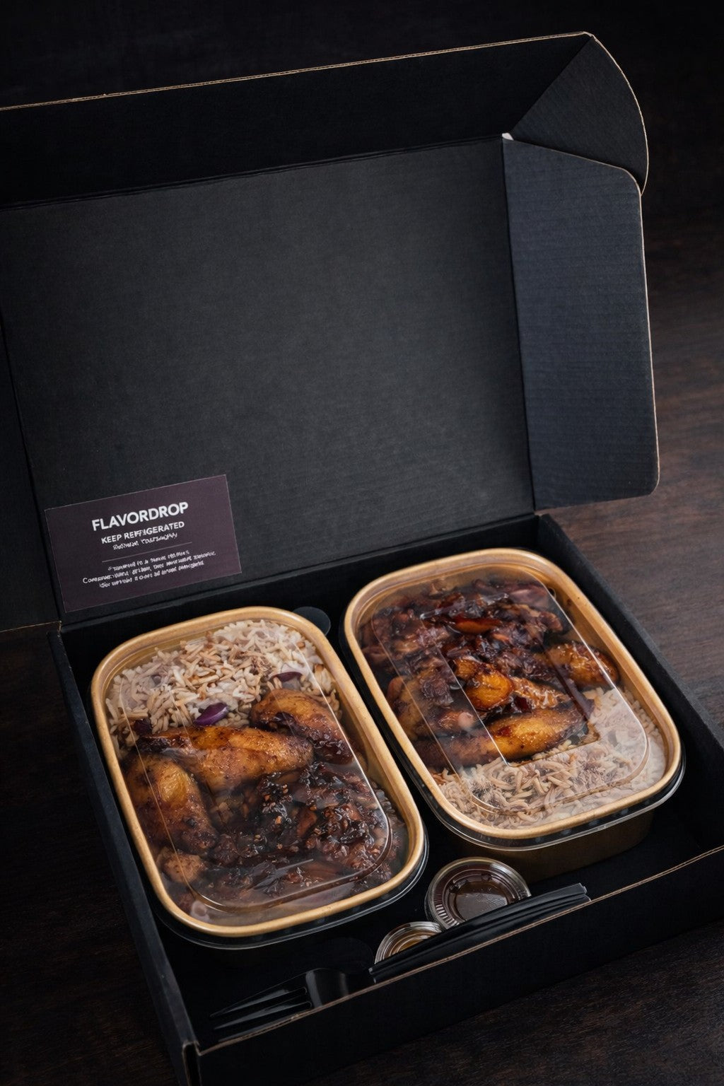 FlavorDrop Drop Two box with two meal choices